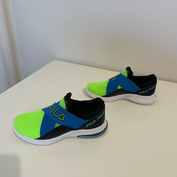 Fila Neon Green and Blue Sneakers - Picture 4 of 7